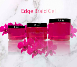 Wholesale strong hold flake free Edge Braid Gel 6oz (MOQ 32qty) for edges and braids locs and twists (mix variations available)